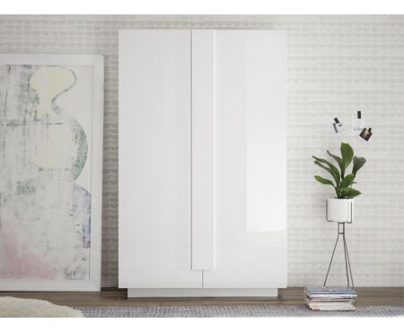 Colonna contenitore con 2 ante color bianco lucido della collezione Premium di Love Kasa