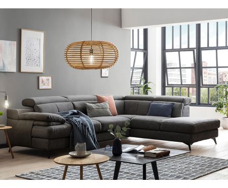 Divano letto con penisola contenitore destra della serie Max di LoveKasa