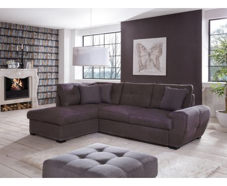 Divano letto Categoria Basic con angolo a sinistra e contenitore della collezione Denver di Love Kasa in colorazione Sparta Heart