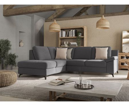 Divano letto con contenitore e penisola sinistra della collezione Raquel di LoveKasa