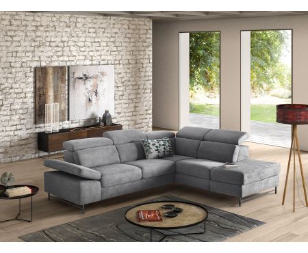 Divano Max William 3 Posti Letto con Angolo a destra e Pouf Contenitore della collezione LoveKasa