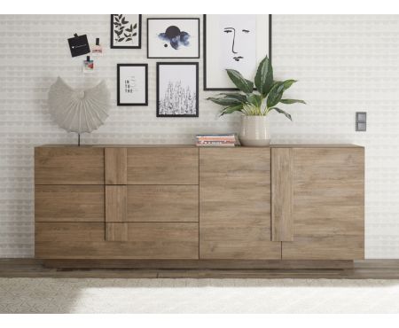 Madia con 2 ante e 3 cassetti color legno mercure della collezione Premium di Love Kasa