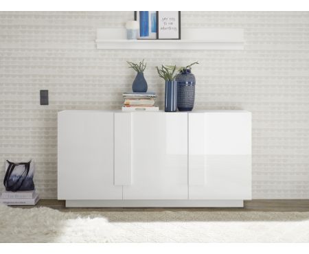 Madia con 3 ante color bianco lucido della collezione Premium di Love Kasa