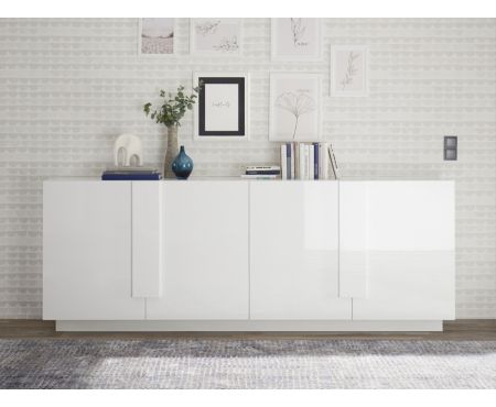 Madia con 4 ante color bianco lucido della collezione Premium di Love Kasa