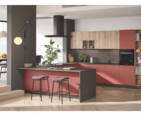 Vista Frontale - Cucina Moderna Componibile Cècile della serie Dune di LoveKasa