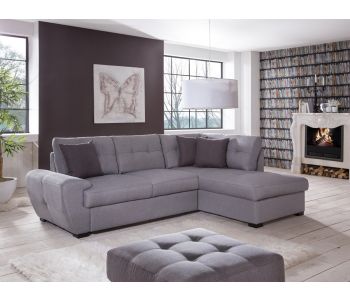 Divano letto Categoria Basic con angolo a destra e contenitore della collezione Denver di Love Kasa