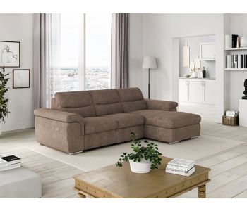 Divano Letto con Penisola contenitore destro della collezione Tokyo di LoveKasa nella colorazione Sparta Sand