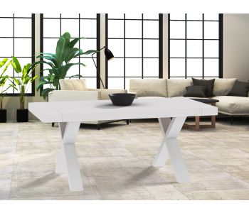 Tavolo "Xilon" allungabile nella finitura "Bianco Frassino" della collezione LoveKasa